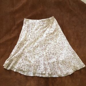Floral Stitched Cotton Skirt